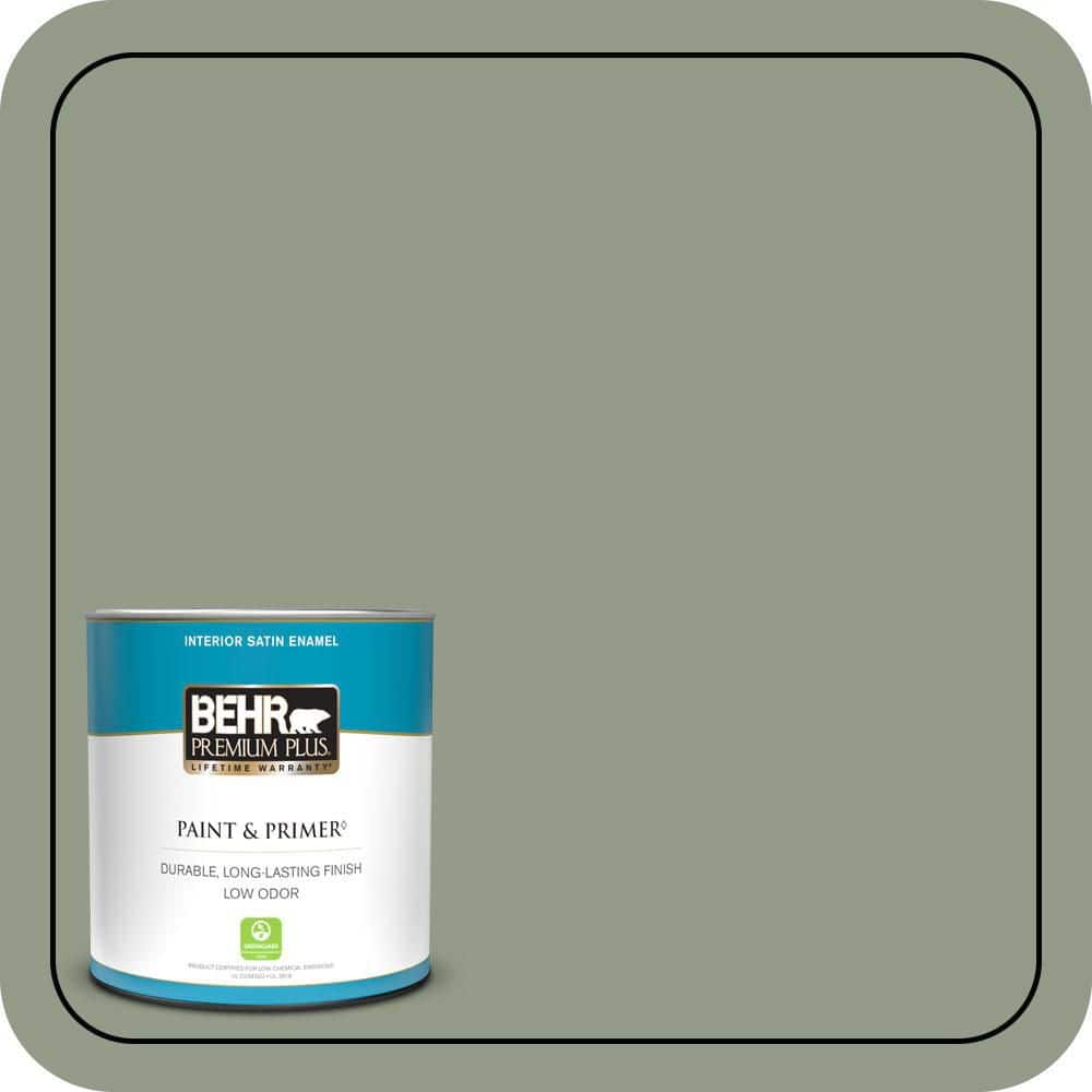BEHR PREMIUM PLUS #430F-4 False Cypress Enamel & Primer Color Sample