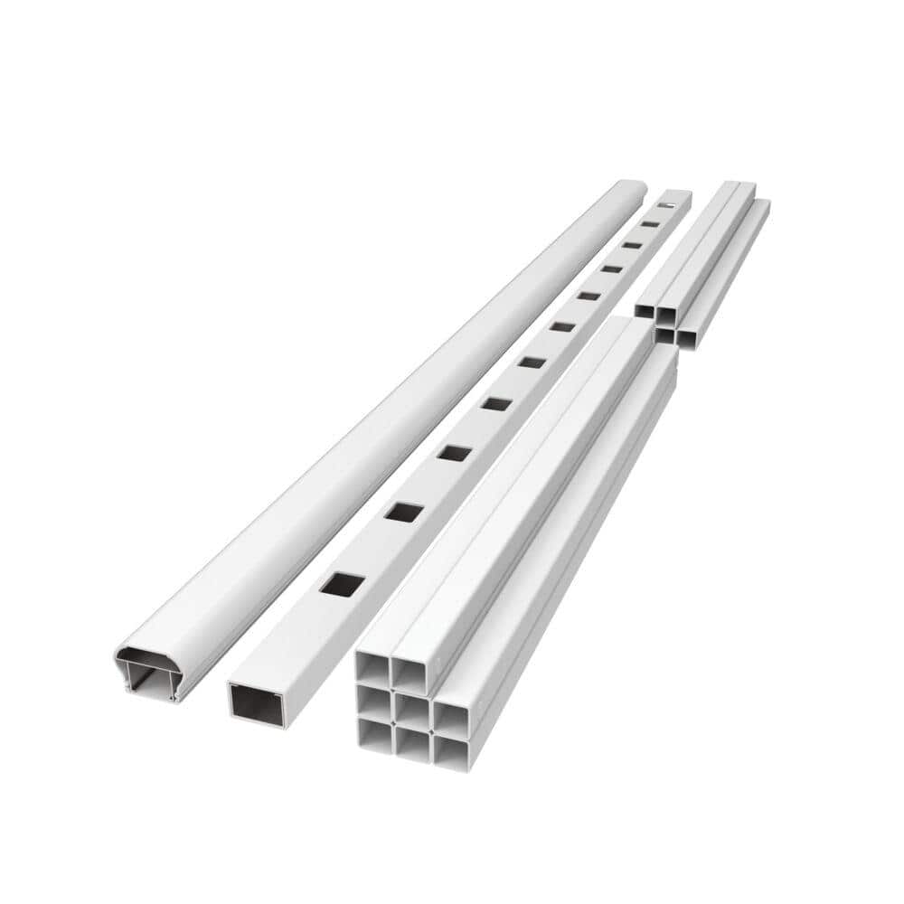 RDI 6 ft. x 36 in. 32° to 38° Vinyl Titan Pro Stair Rail Kit with 1-1/4 in. Square Balusters