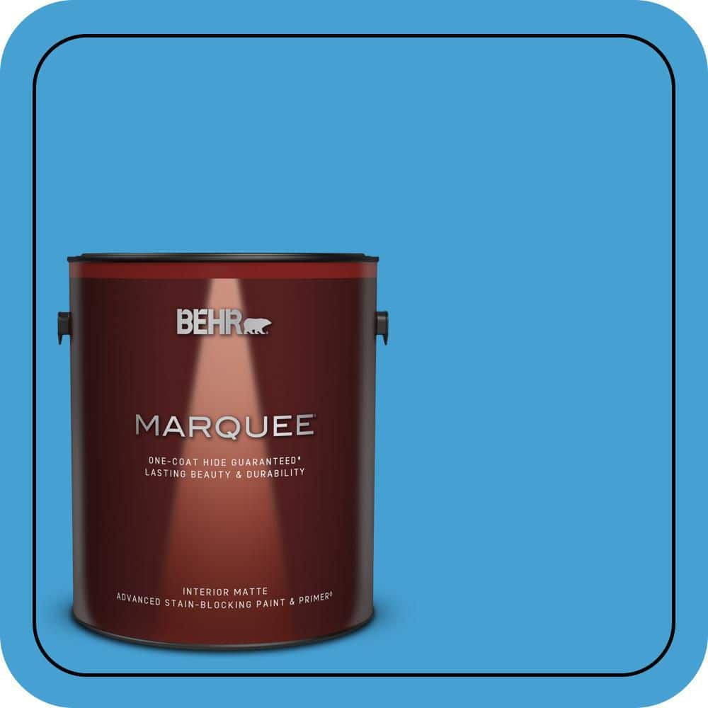 BEHR MARQUEE 1 gal. #P500-5 Peaceful River Matte Interior Paint & Primer