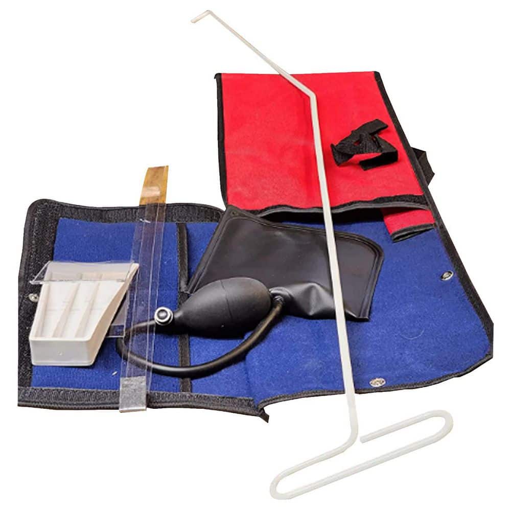 Unbranded 32 in. Long Reach Grabber and Lasso Tool Kit with Air Wedge Pump, Non-Marring Wedge, Auxiliary Tool, and Storage Bag (3)