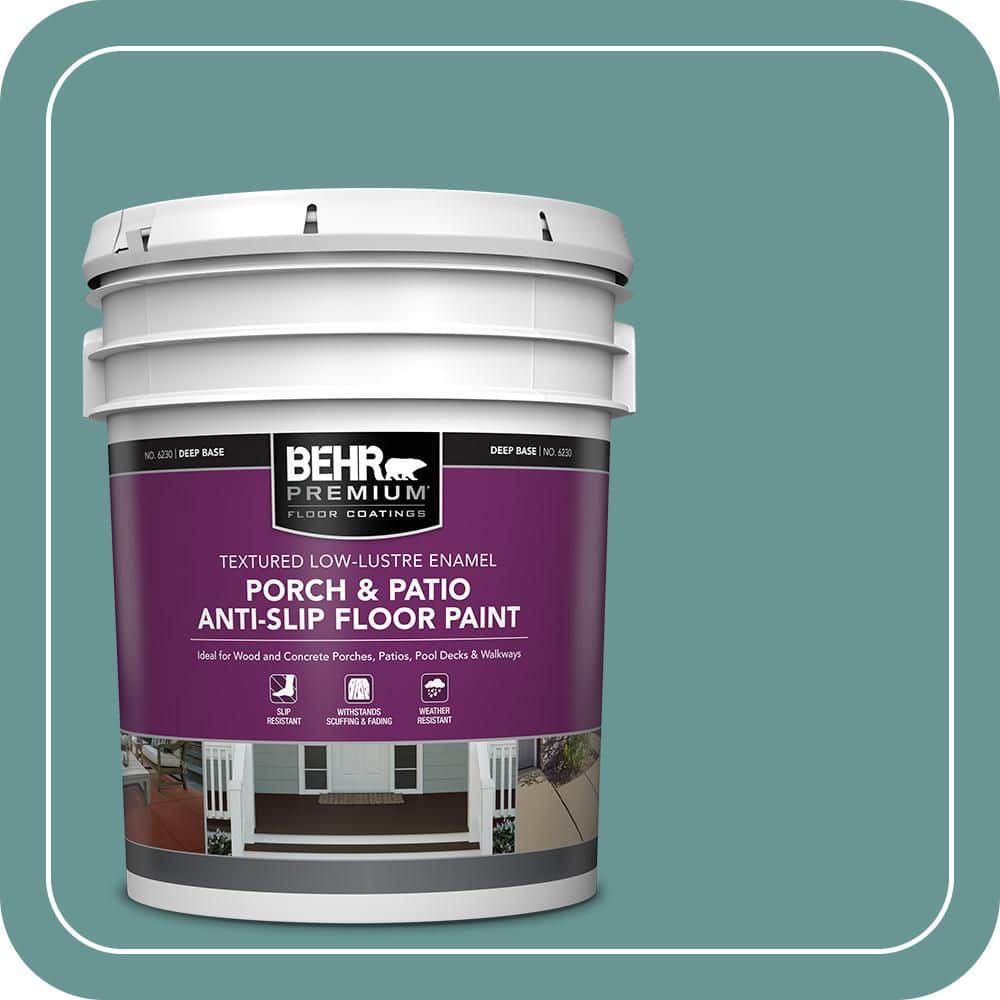 BEHR PREMIUM 5 gal. #PFC-48 Aqua Marble Textured Low-Lustre Enamel Interior/Exterior Porch and Patio Anti-Slip Floor Paint