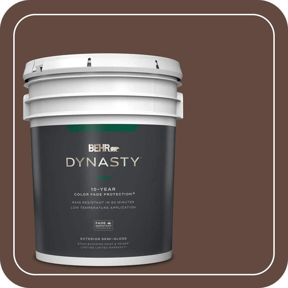 BEHR DYNASTY 5 gal. #S-G-770 Wild Horse Semi-Gloss Exterior Stain-Blocking Paint & Primer