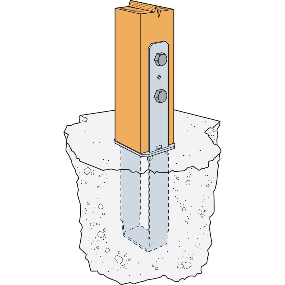 Simpson Strong-Tie CB Hot-Dip Galvanized Column Base for 4x4 Nominal Lumber (4)