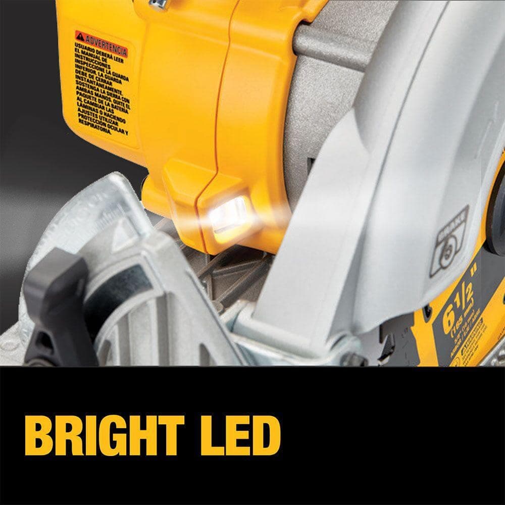 DEWALT 20V MAX Lithium-Ion Cordless Brushless 6-1/2 in. Circular Saw Kit with 5.0 Ah Battery and Charger (3)