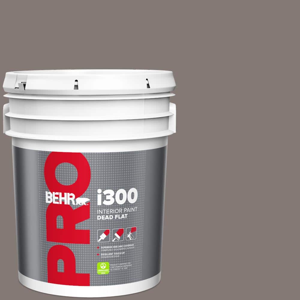 BEHR PRO 5 gal. #N140-5 Complex Gray Dead Flat Interior Paint