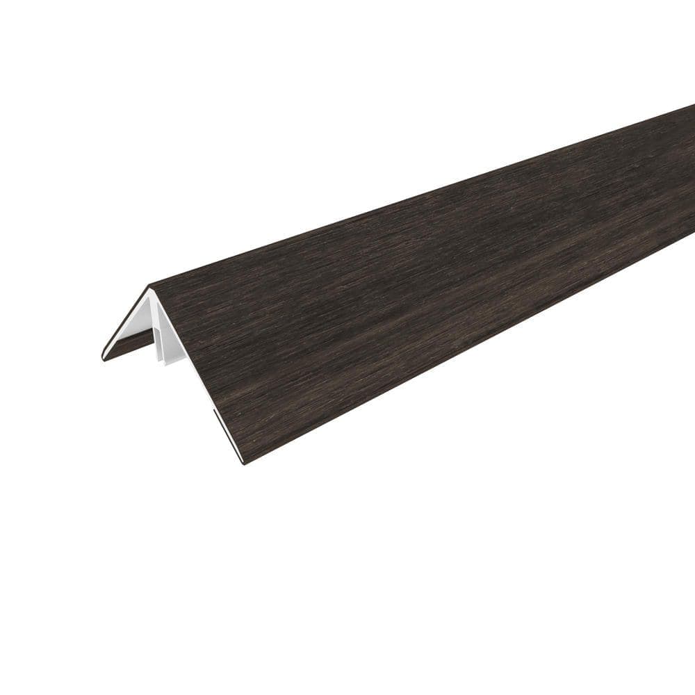 NewTechWood Alusions 2.87 in. x 3.56 in. x 8 ft. Spanish Walnut Composite Aluminum Outside Corner Trim Kit for 1 in. Board (3)