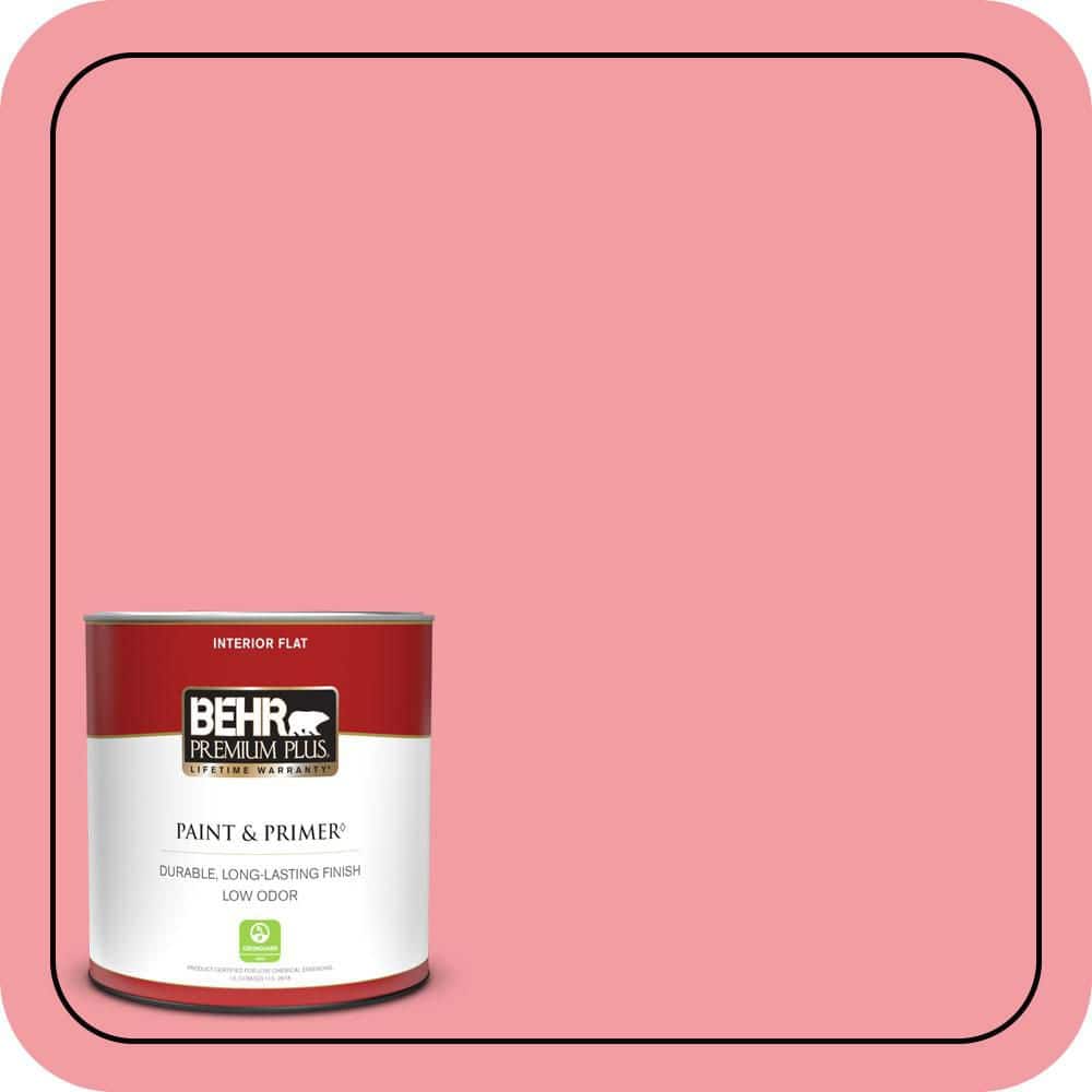 BEHR PREMIUM PLUS #140B-4 Island Coral Enamel Interior/Exterior Paint & Primer Color Sample (1)
