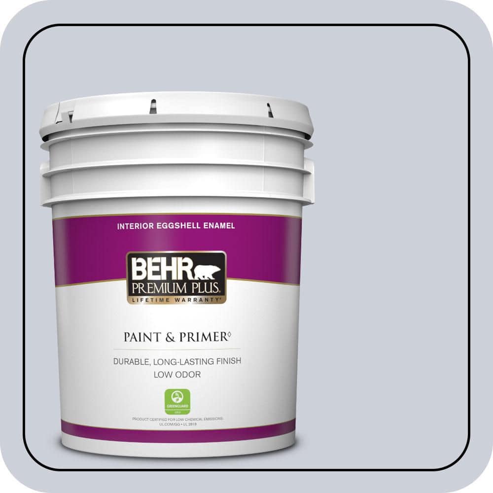 BEHR PREMIUM PLUS 5 gal. #620E-2 Naturally Calm Eggshell Enamel Low Odor Interior Paint & Primer