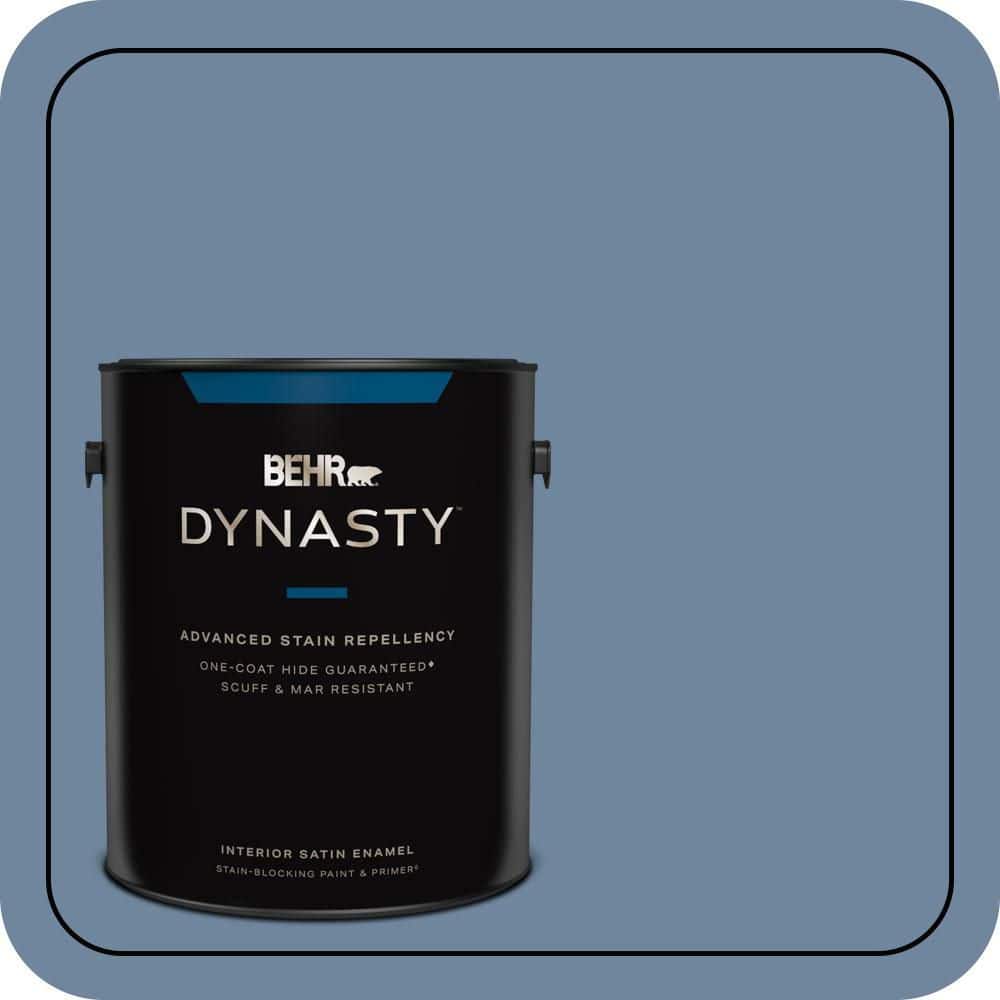 BEHR DYNASTY 1 gal. #S520-5 Thundercloud One-Coat Hide Satin Enamel Interior Stain-Blocking Paint and Primer