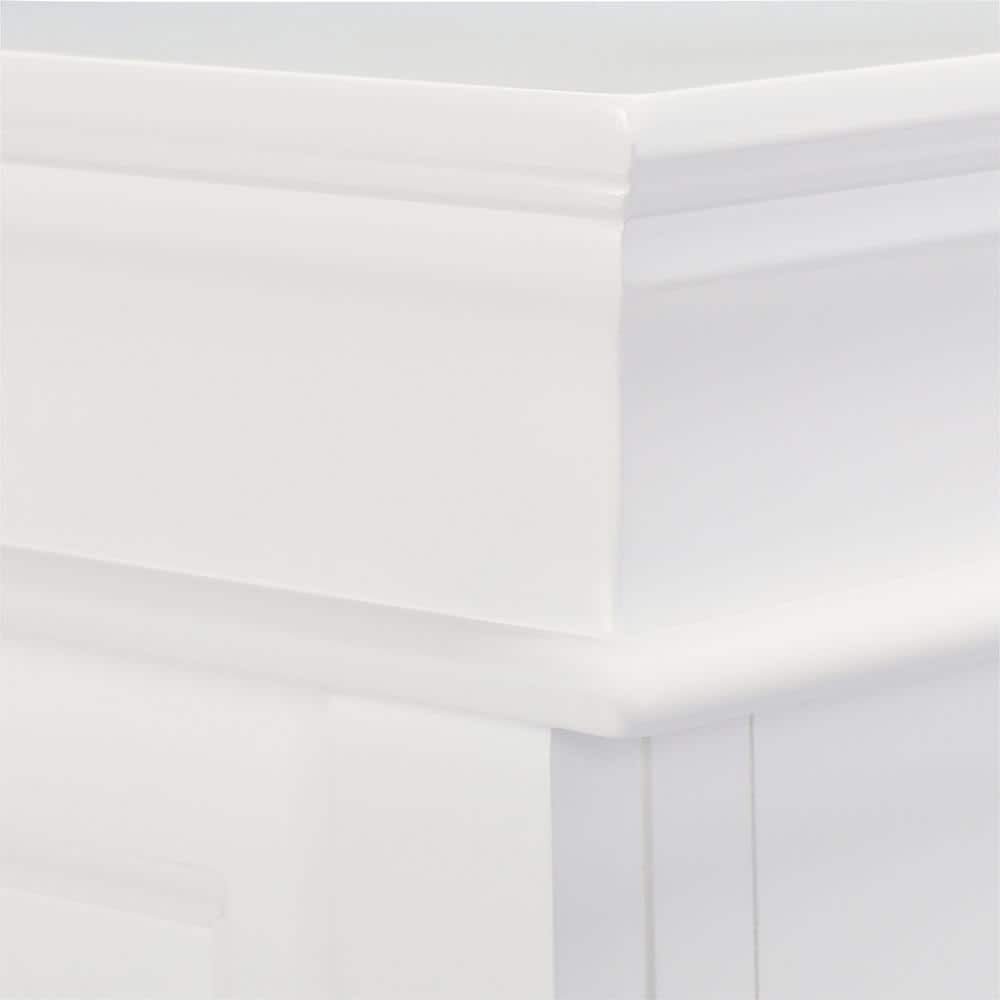 Home Decorators Collection Naples 26.5 in. W x 8 in. D x 32.8 in. H Bathroom Storage Wall Cabinet in White (3)