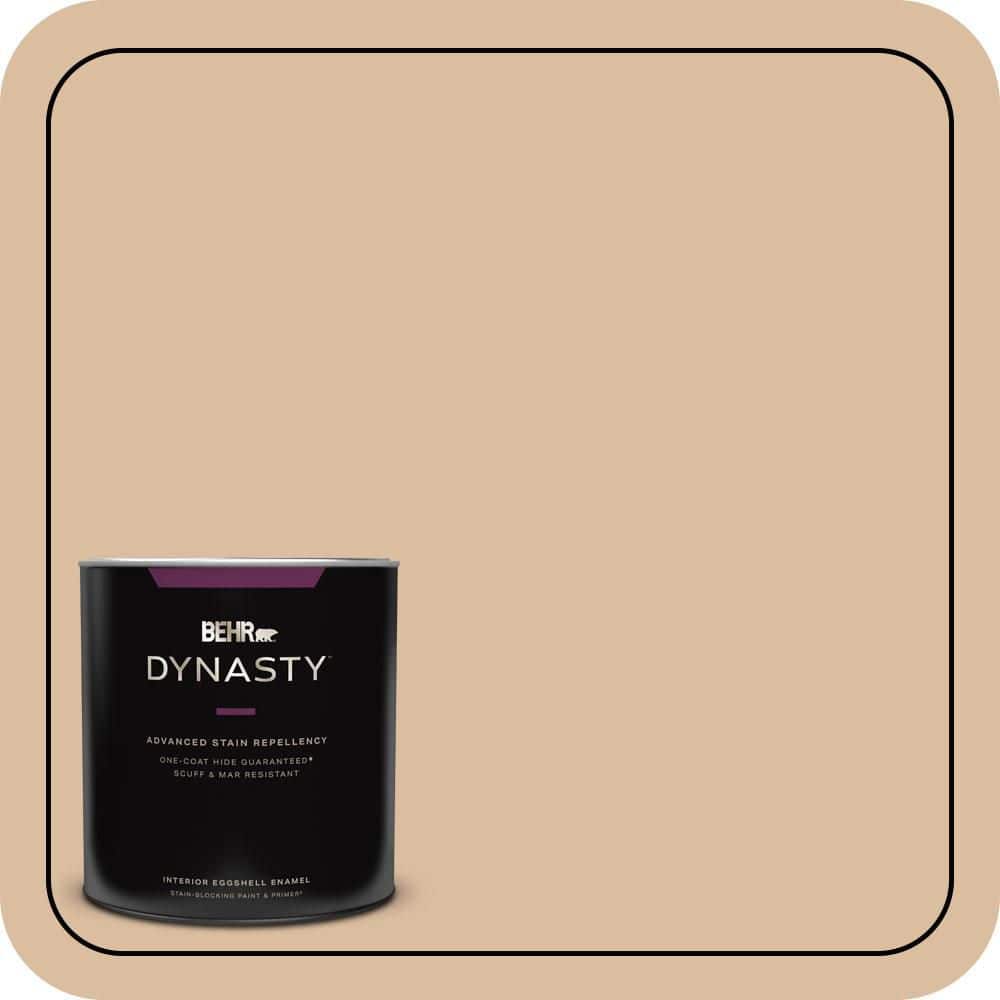 BEHR DYNASTY 1 qt. #PPU4-14 Renoir Bisque Eggshell Enamel Interior Stain-Blocking Paint and Primer