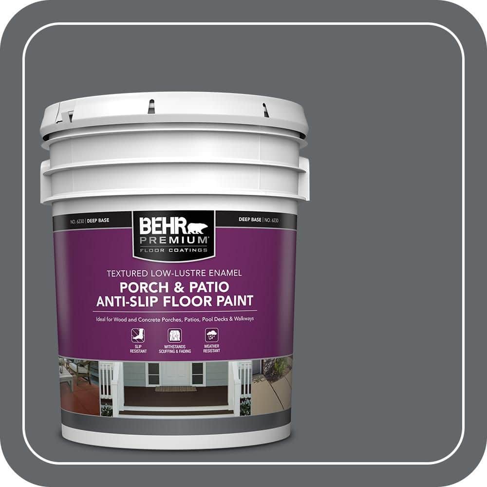 BEHR PREMIUM 5 gal. #PFC-65 Flat Top Textured Low-Lustre Enamel Interior/Exterior Porch and Patio Anti-Slip Floor Paint
