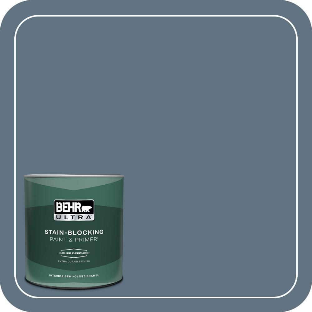 BEHR ULTRA 1 qt. #560F-6 Windsor Haze Extra Durable Semi-Gloss Enamel Interior Paint & Primer