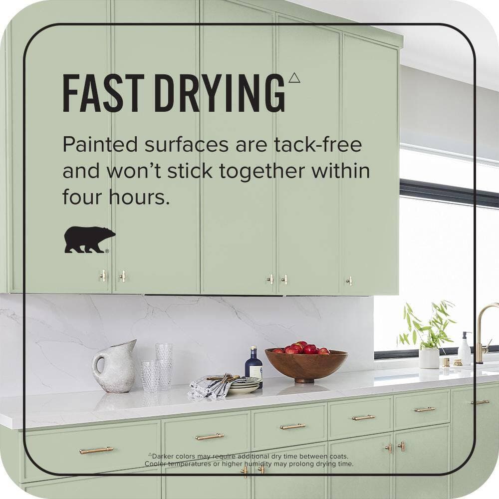 BEHR PREMIUM PLUS #PPU11-10 Whitewater Bay One-Coat Hide Enamel Interior Stain-Blocking Paint and Primer (3)
