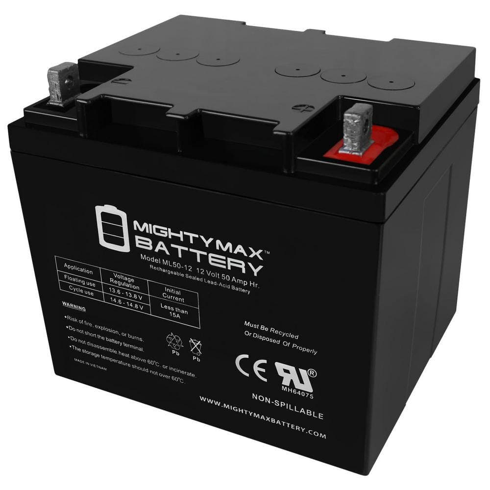 MIGHTY MAX BATTERY 12-Volt 50AH Replacement Battery for Uniwell SLA1161 (1)