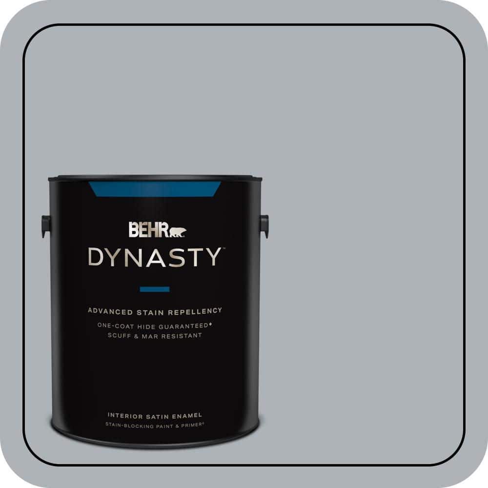 BEHR DYNASTY 1 gal. #N510-3 Stargazer One-Coat Hide Satin Enamel Interior Stain-Blocking Paint and Primer