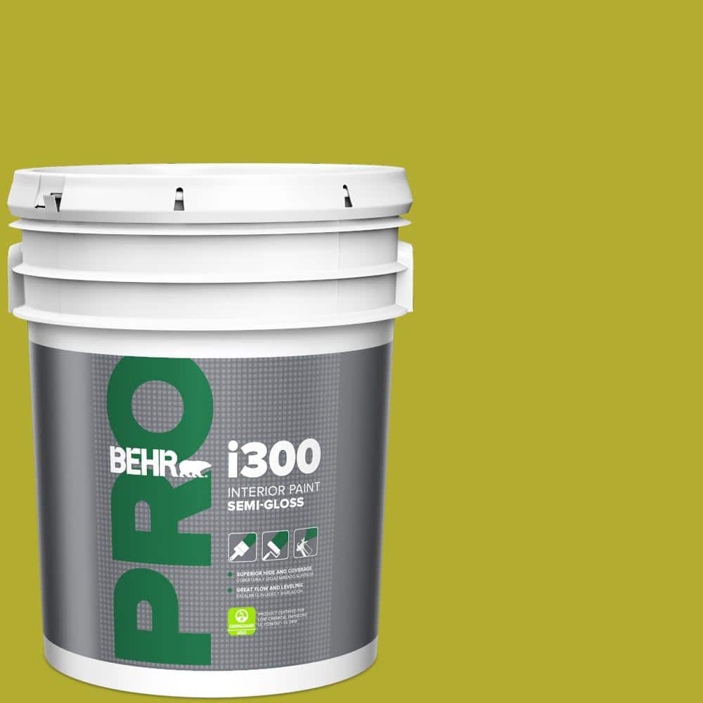 BEHR PRO 5 gal. #P340-6 Green Neon Semi-Gloss Interior Paint
