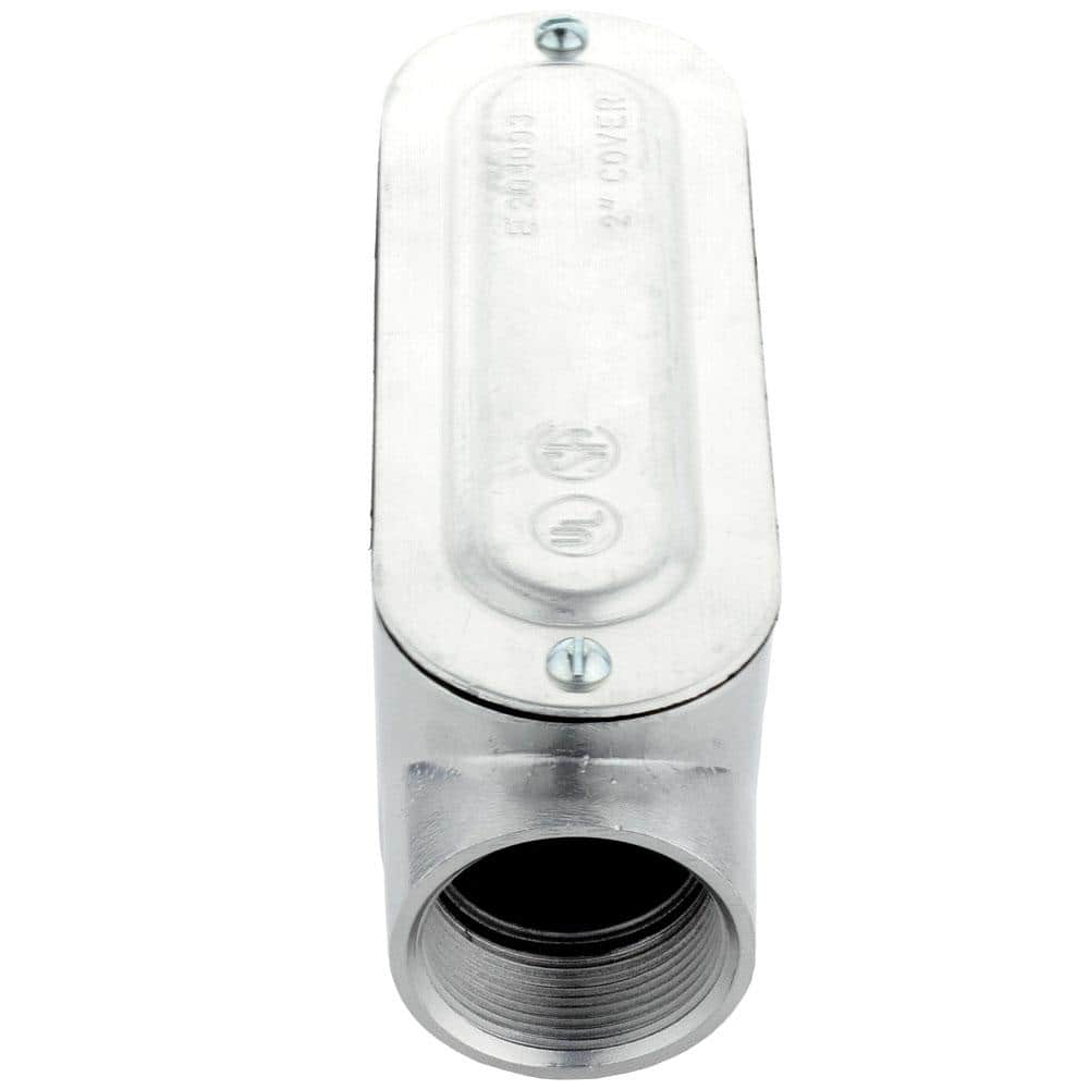 Commercial Electric 2 in. Rigid Metal Conduit (RMC) Threaded Conduit Body with Stamped Cover (Type LB) (3)