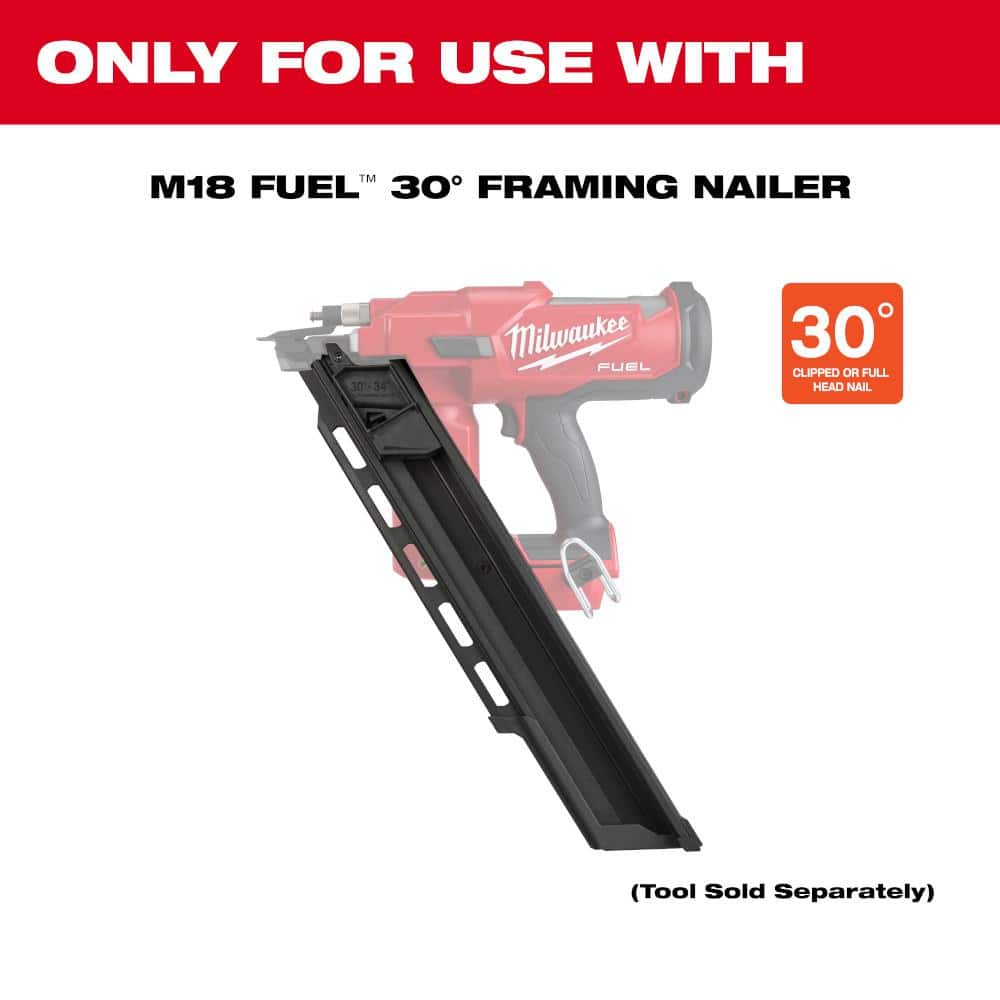 Milwaukee M18 FUEL 30-Degree Framing Nailer Extended Capacity Magazine (2)