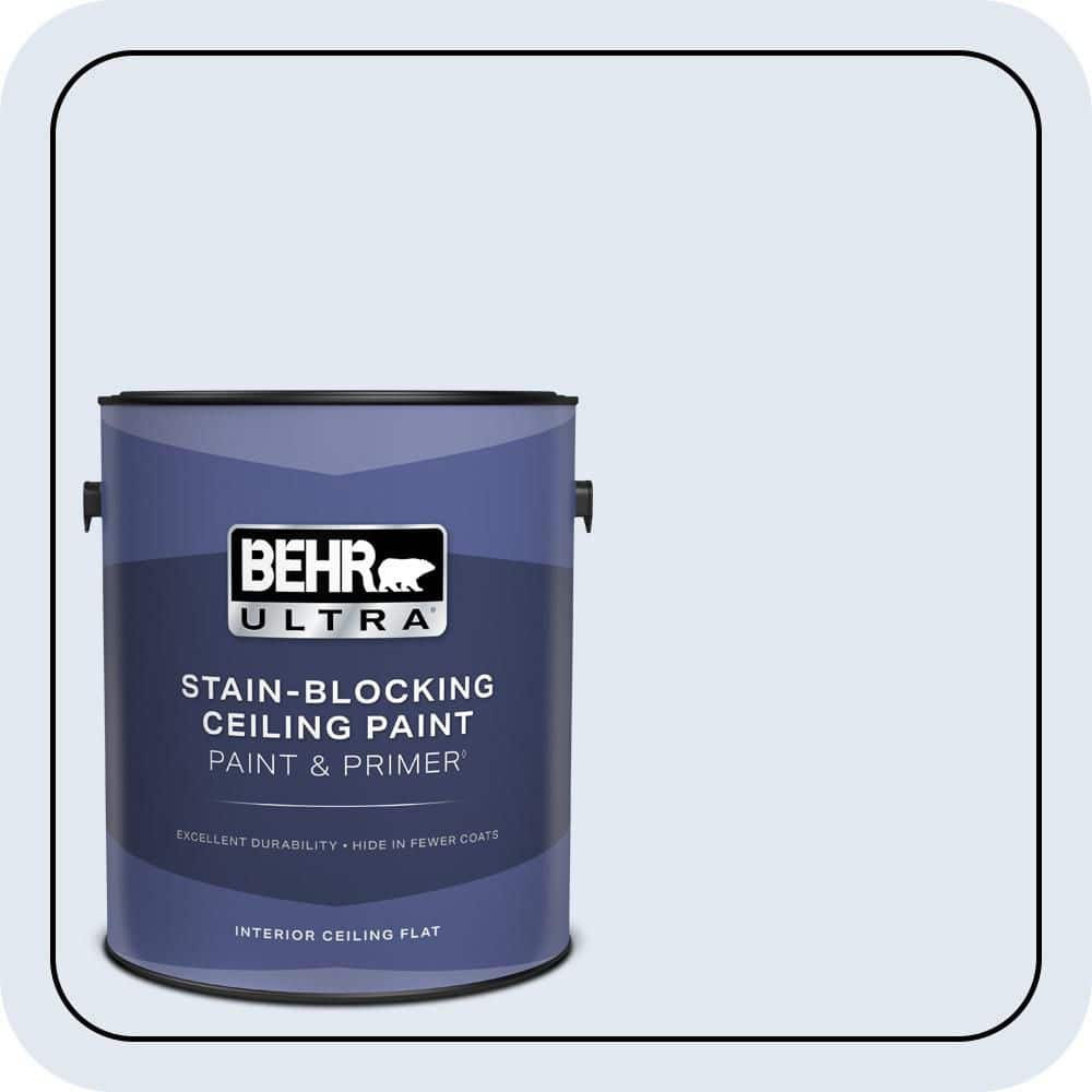 BEHR ULTRA 1 gal. #M540-1 Bellflower Blue Ceiling Flat Interior Paint with Primer (1)