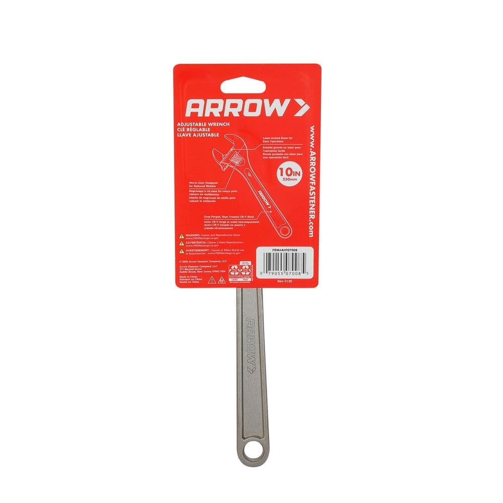 Arrow Fastener 10in. Adjustable Wrench (2)