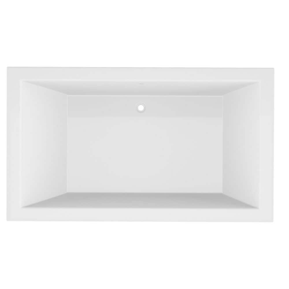 Universal Tubs DTHDX 72 in. x 42 in. Rectangular Soaking Bathtub with Center Drain in White (2)
