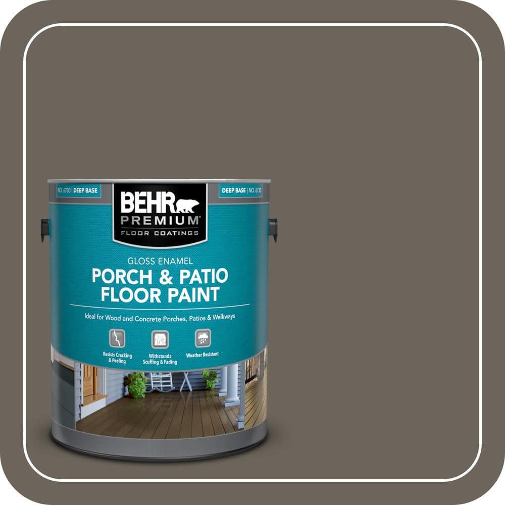BEHR PREMIUM 1 gal. #N360-6 Patio Stone Gloss Enamel Interior/Exterior Porch and Patio Floor Paint