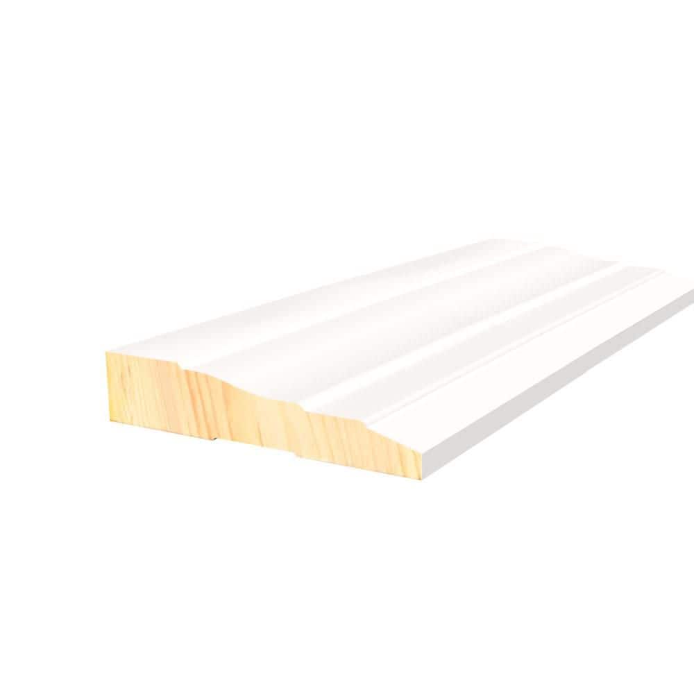 HOUSE OF FARA 11/16 in. D x 3-1/4 in. W x 96 in. L Primed Pine Finger Joint Wood Casing Moulding (1)