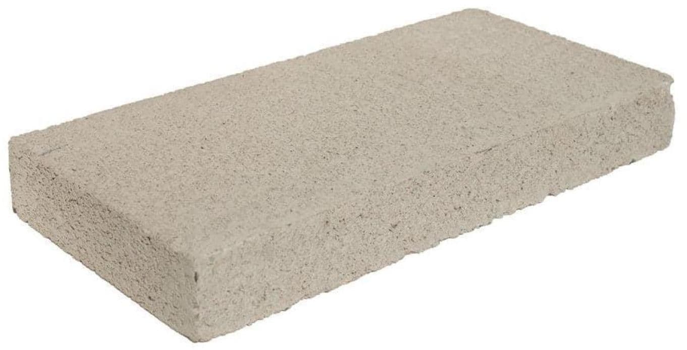 Angelus Block8 in. x 2 in. x 16 in. Gray Concrete Top Cap Block