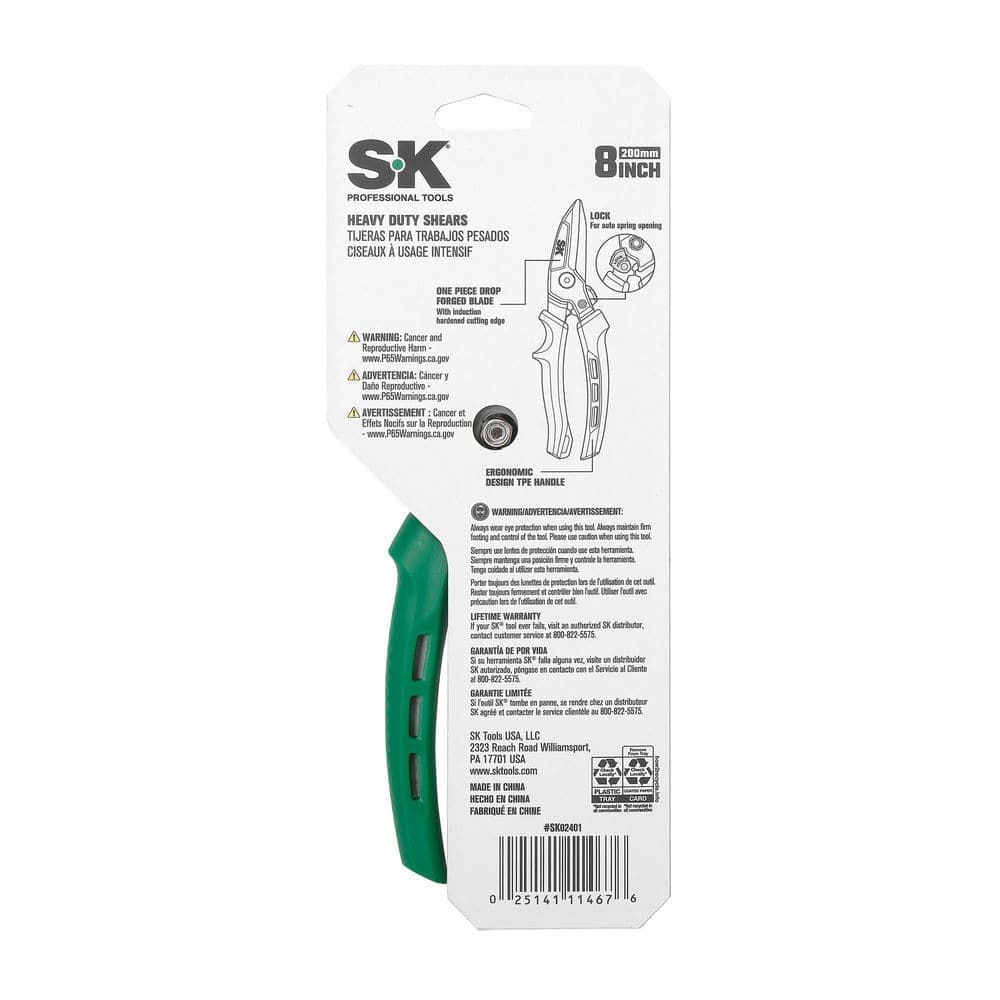 SK 8in Drop Forged Shears Aviation Snips (2)