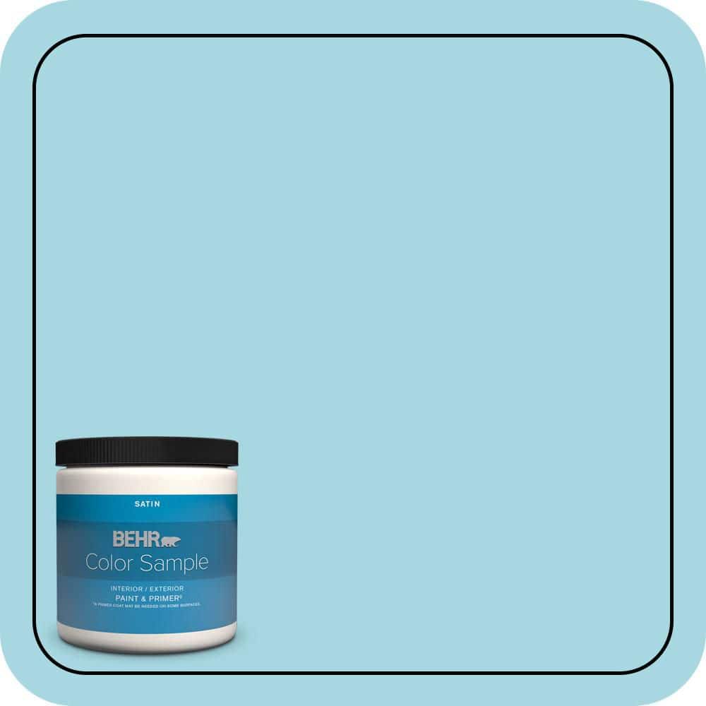 BEHR PREMIUM PLUS 8 oz. #530C-3 Winsome Hue Satin Enamel Interior/Exterior Paint & Primer Color Sample (1)