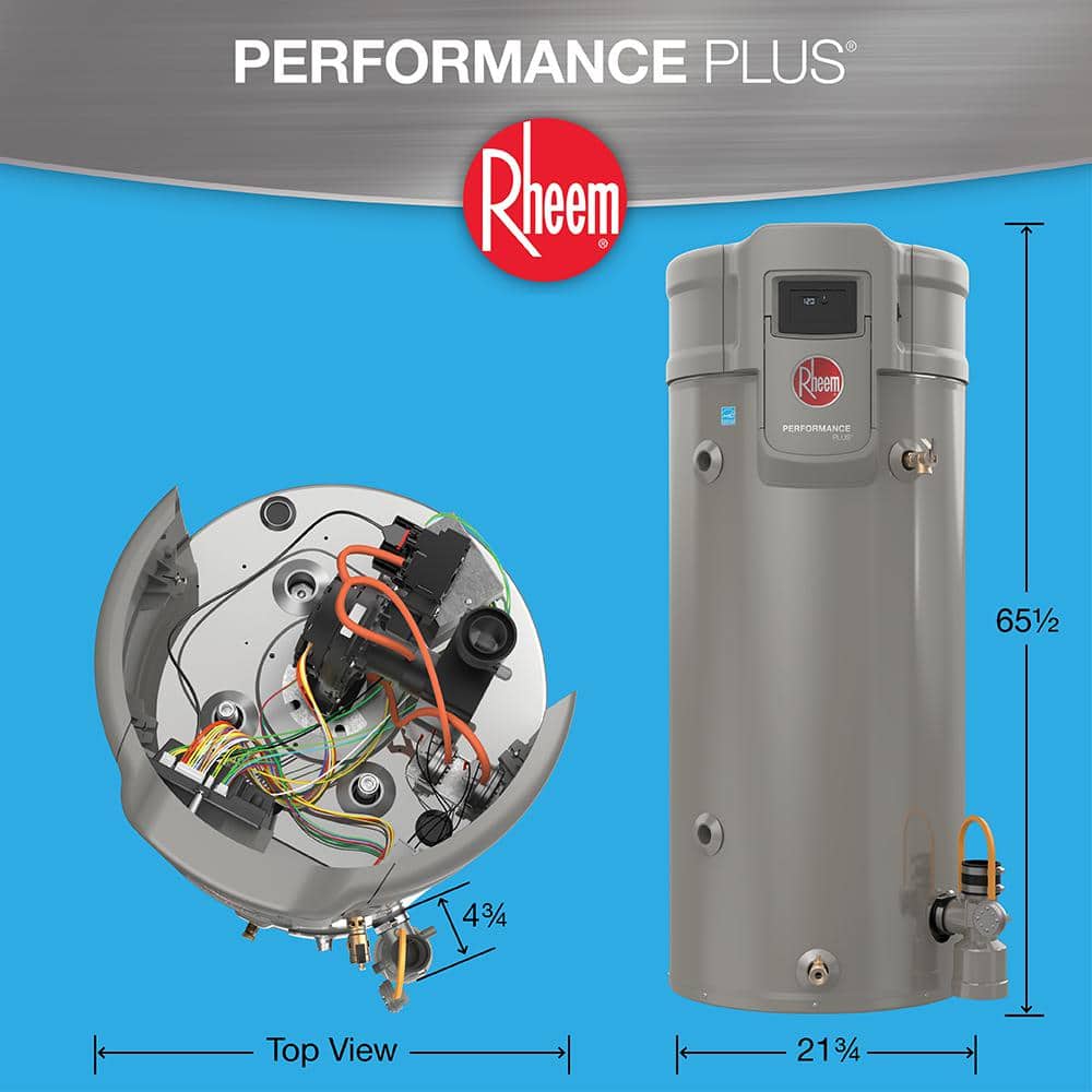 Rheem Maximus Plus Super High Efficiency 50 gal. Tall 9-Year 50,000 BTU Natural Gas Tank Water Heater (2)