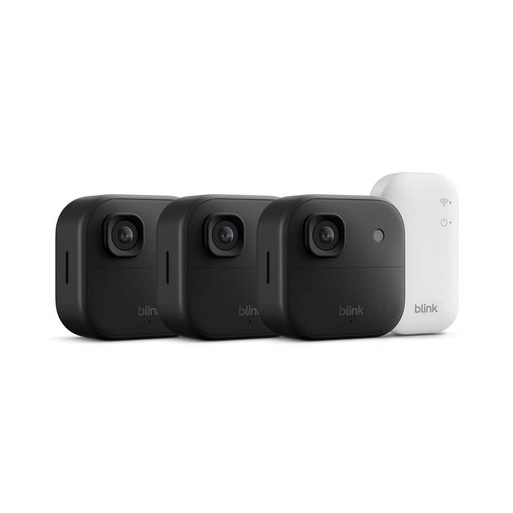 Blink Outdoor 2K+ (Newest Model)-Wireless Smart Security Camera, 2K Video Resolution, Sync Module Core Included 3-Cameras