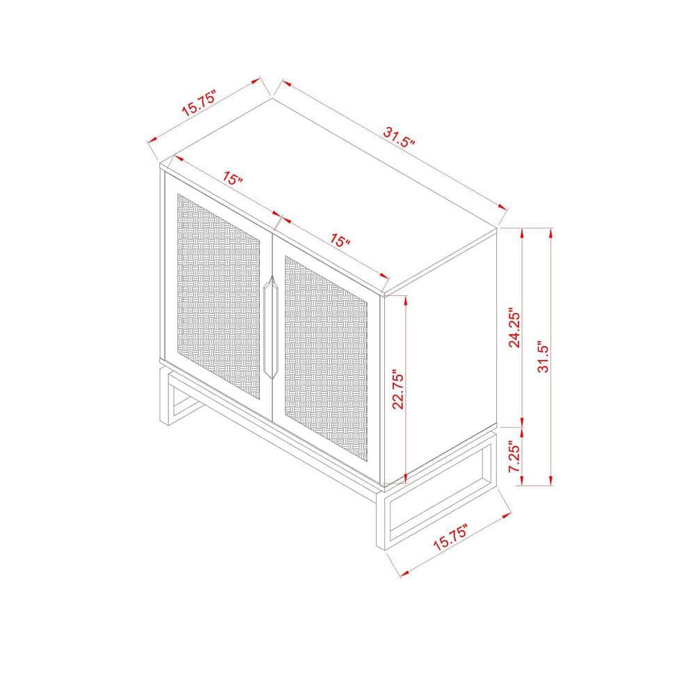 Unbranded 31.5 in. W x 15.75 in. D x 31.5 in. H White Linen Cabinet with 2 door cabinet with 1 Adjustable Inner Shelves (3)
