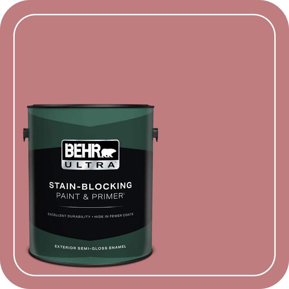 BEHR ULTRA 1 gal. #MQ1-12 Chick Flick Semi-Gloss Enamel Exterior Paint & Primer