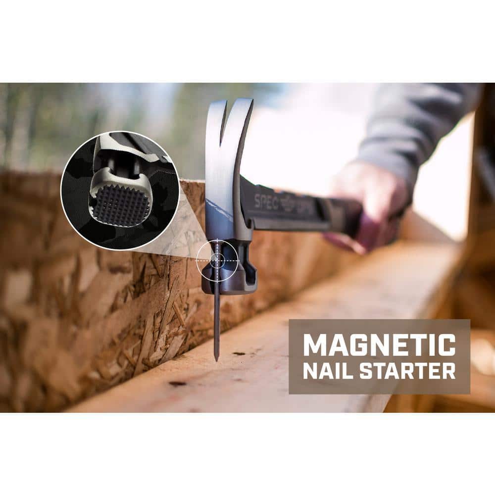 SPEC OPS Steel Framing Hammer, 28 oz., Rip Claw, Milled Face, Shock-Absorbing Grip (3)