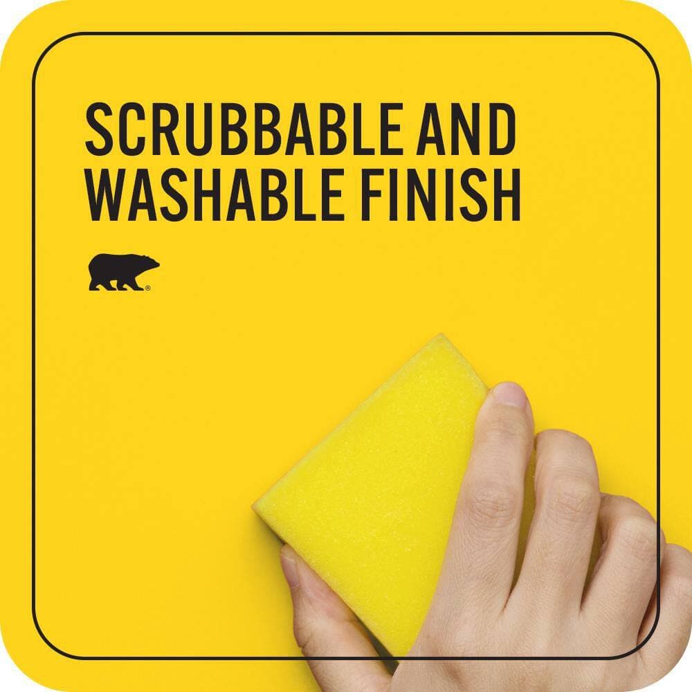 BEHR PREMIUM PLUS 1 qt. #S-G-390 Lemon Zest Hi-Gloss Enamel Interior/Exterior Paint & Primer (4)