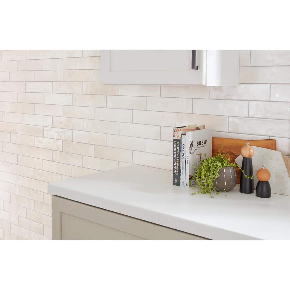 Daltile LuxeCraft Arteko Antique White 3 in. x 12 in. Glazed Ceramic Wall Tile (12 sq. ft./Case) (4)