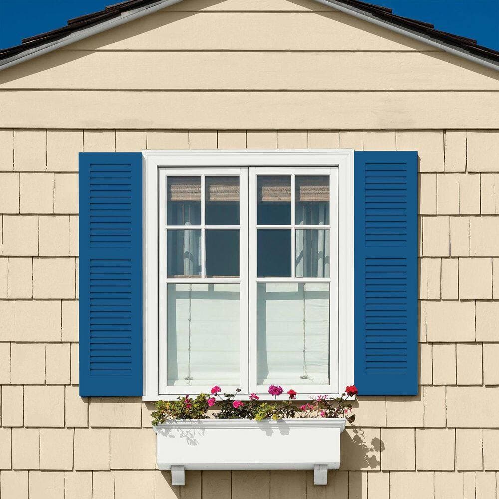 Glidden Premium 1 gal. PPG1158-7 Stunning Sapphire Satin Exterior Latex Paint (4)