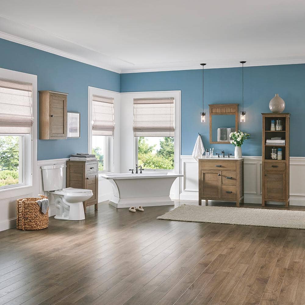 Home Decorators Collection Stanhope 22 in. W x 8 in. D x 30 in. H Bathroom Storage Wall Cabinet in Reclaimed Oak (2)
