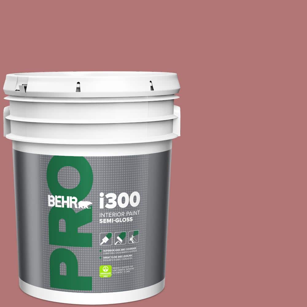 BEHR PRO 5 gal. #S140-5 Red Gerbera Semi-Gloss Interior Paint
