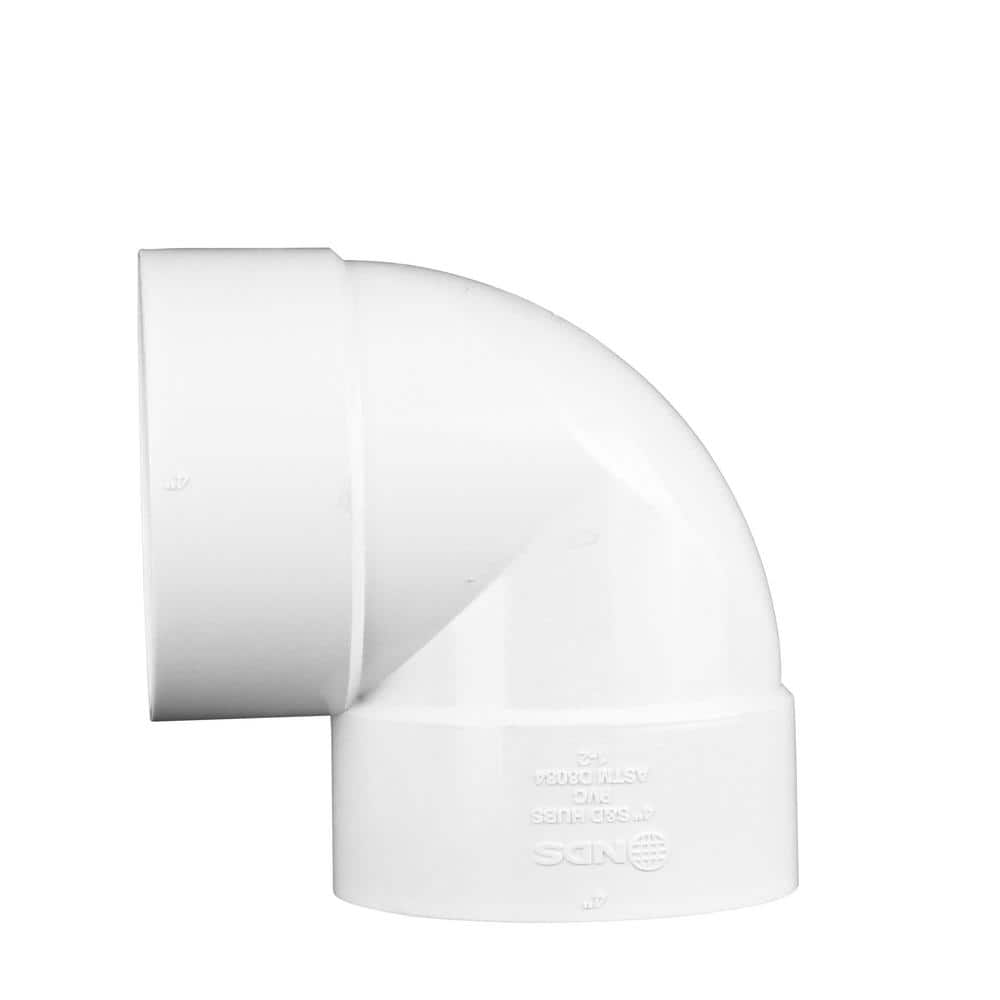 NDS 4 in. Hub x Hub PVC S&D 90-Degree Elbow Fitting (4)