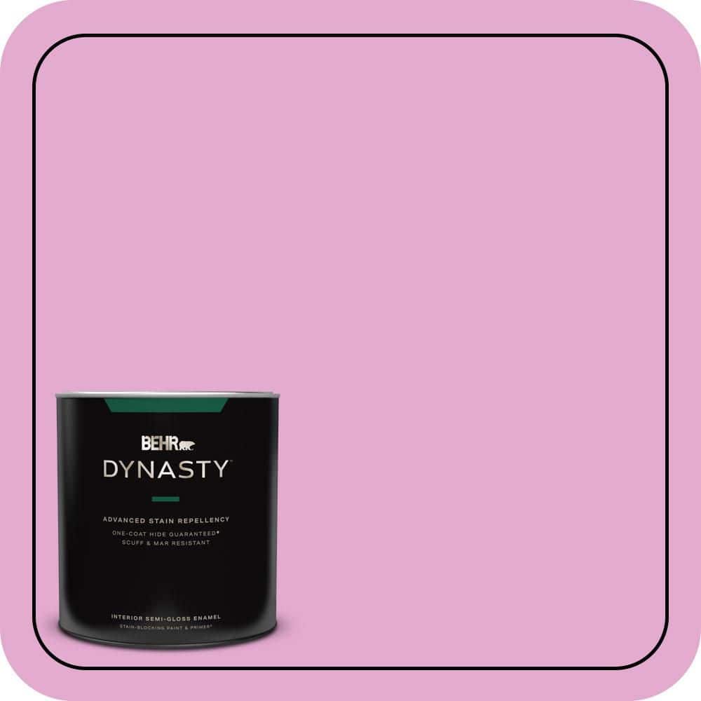 BEHR DYNASTY 1 qt. #680A-3 Pink Bliss Semi-Gloss Enamel Interior Stain-Blocking Paint and Primer
