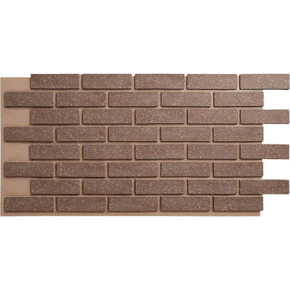 Ekena Millwork EverStone Traditional Faux Brick Panel, 44"W x 21 3/4"H x 3/4"D, Wheatstone Color (1)