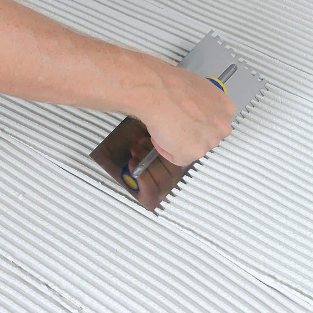 QEP 1/4 in. x 3/8 in. x 1/4 in. Comfort Grip Stainless Steel Square-Notch Flooring Trowel (3)