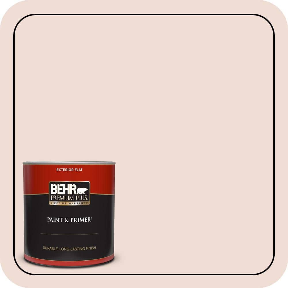 BEHR PREMIUM PLUS 1 qt. #MQ3-34 Stolen Kiss Flat Exterior Paint & Primer