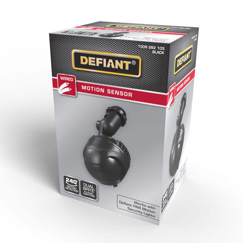 Defiant 240 Degree Black Motion Sensor Wired Outdoor Dusk-to-Dawn Replacement Sensor (3)