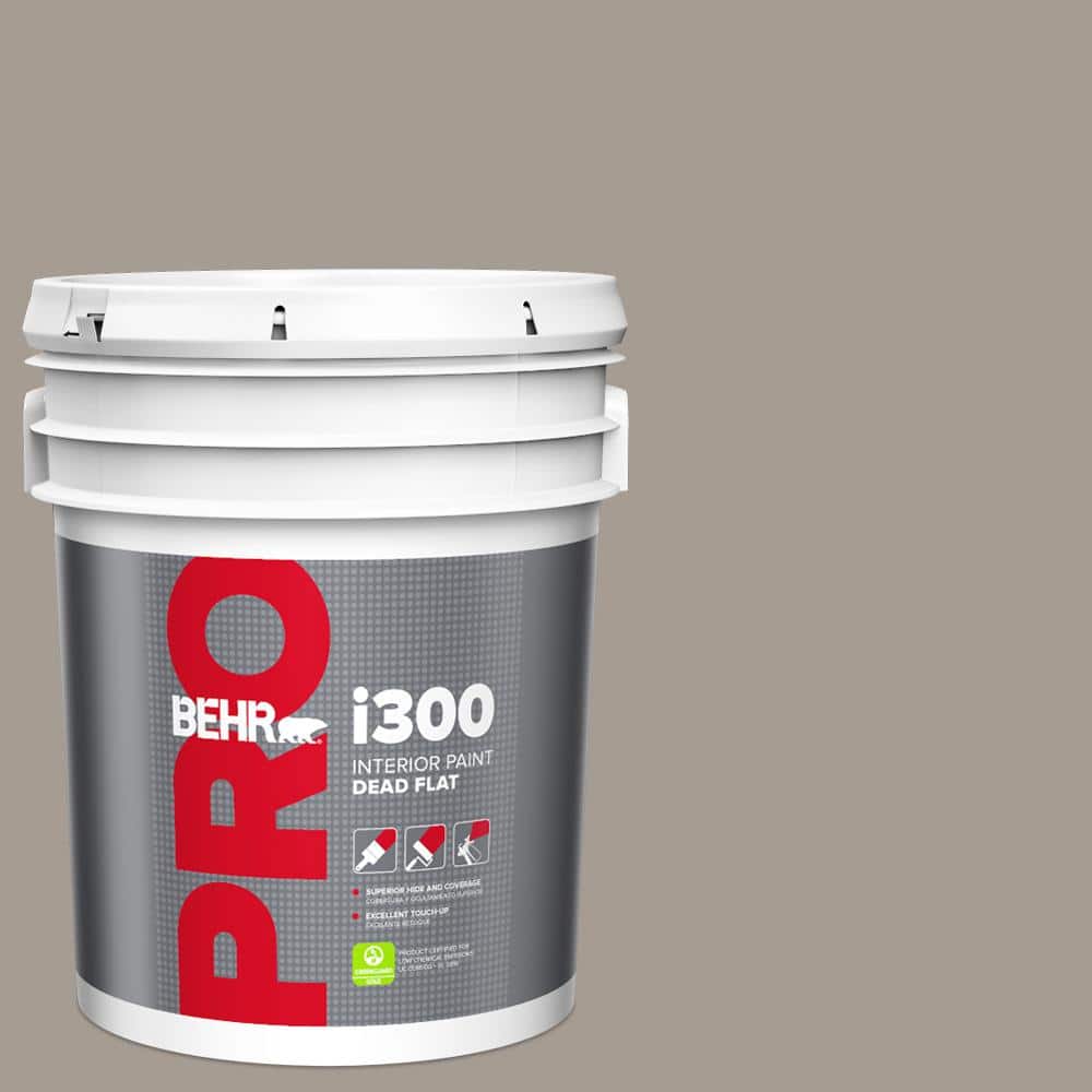 BEHR PRO 5 gal. #N200-4 Rustic Taupe Dead Flat Interior Paint