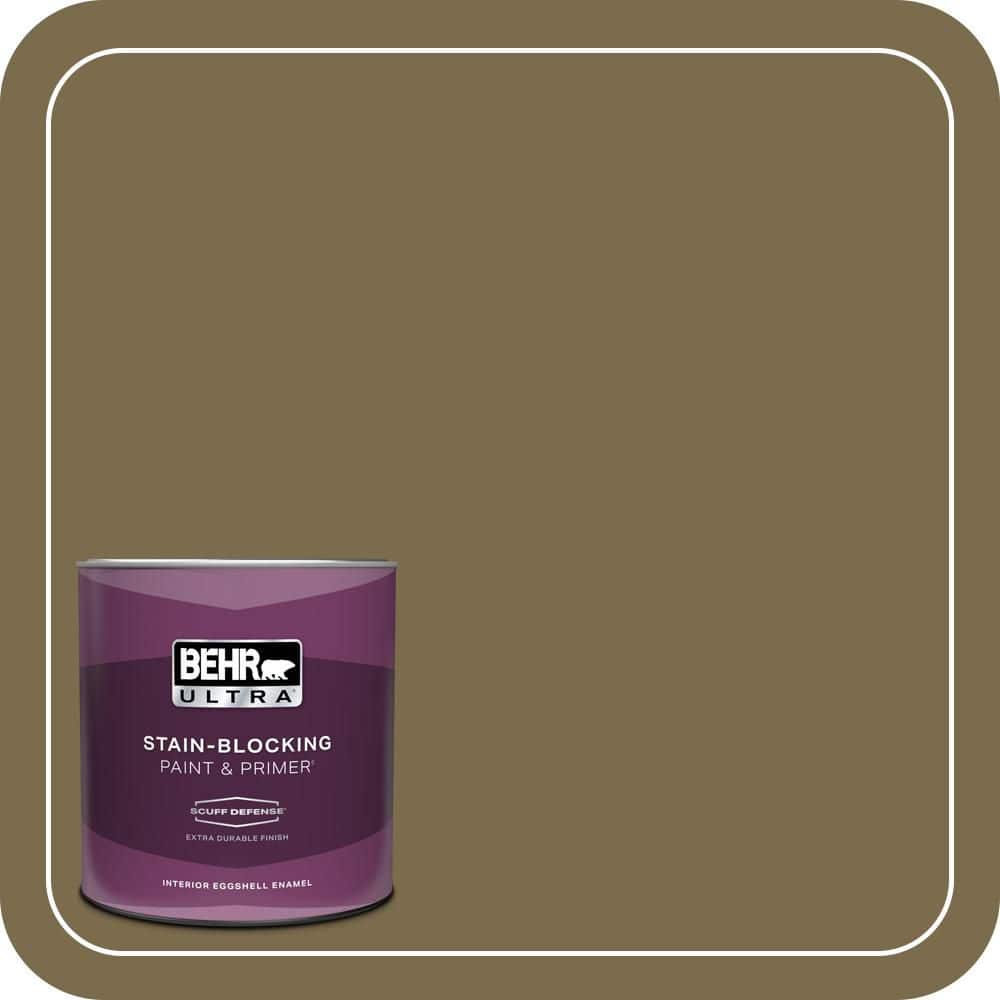 BEHR ULTRA 1 qt. #PPU8-01 Olive Extra Durable Eggshell Enamel Interior Paint & Primer