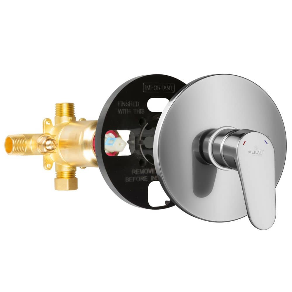 PULSE Showerspas Tru-Temp 1-Handle Pressure Balanced Rough-In Valve Trim Kit (Valve Included)